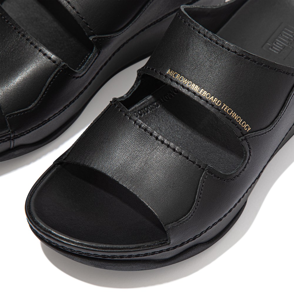 Fitflop Womens Slides - Shuv Limited Edition Two-bar - Black - 856-ZACOPK